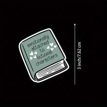 Nhãn dán Vinyl 3 inch gắn bó về mặt tình cảm với nhân vật hư cấu, thiết kế sách đáng yêu, lý tưởng cho người yêu sách và độc giả, dễ thương và gần gũi, hoàn hảo cho máy tính xách tay, bình nước, ốp điện thoại, sổ tay, v.v., không thấm nước, dễ dán, lớp hoàn thiện bóng chất lượng cao, chống tia cực tím, chống trầy xước, tuyệt vời để cá nhân hóa và làm quà tặng - 3inch/7,62cm - Xem 8