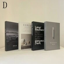 4pcs Foldable Fake Books, Simple Decorative Bookshelf Ornaments, For Display Best Gifts Birthday Graduation