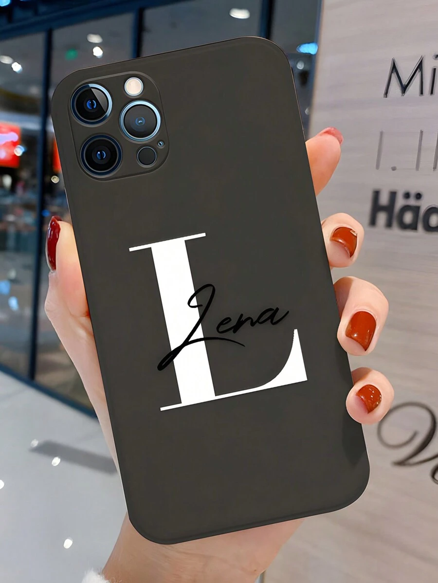 1 Piece Customized Fashionable Various Letter Name Colorful Full Cover Protective Phone Case