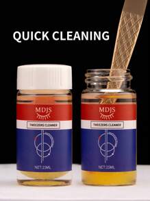 1支睫毛工具镊子清洁液 15ml，镊子清洁凝胶，清洁海绵球，无残留，增加摩擦力，液体胶水去除剂，用于清洁睫毛嫁接工具和镊子 - 無色 - 查看 2