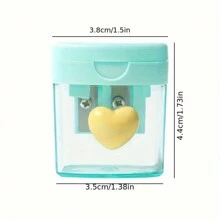 1 件装可爱马卡龙心形设计手动办公卷笔刀（天蓝色/浅绿色/粉色）- 美术与手工艺用品 返校 - 彩色 - 查看 4