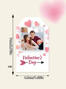 36 piezas Etiquetas personalizadas para regalos con tema del Día de San Valentín, etiquetas de regalo personalizables con texto, etiquetas colgantes DIY para el Día de San Valentín, decoraciones de etiquetas de papel para regalos, decoraciones colgantes para cajas de regalo, accesorios para regalos de bodas y cumpleaños, adecuado para embalaje de regalos, bodas, ocasiones festivas, embalaje de regalos de amor para el Día de San Valentín, decoraciones colgantes para embalaje de repostería