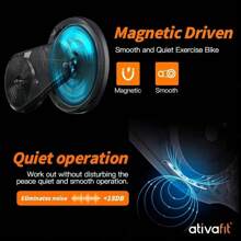 Bicicleta estática plegable ATIVAFIT de 3 en 1 con resistencia magnética, para entrenamiento en casa con modo vertical y reclinado - Gris - Ver 6