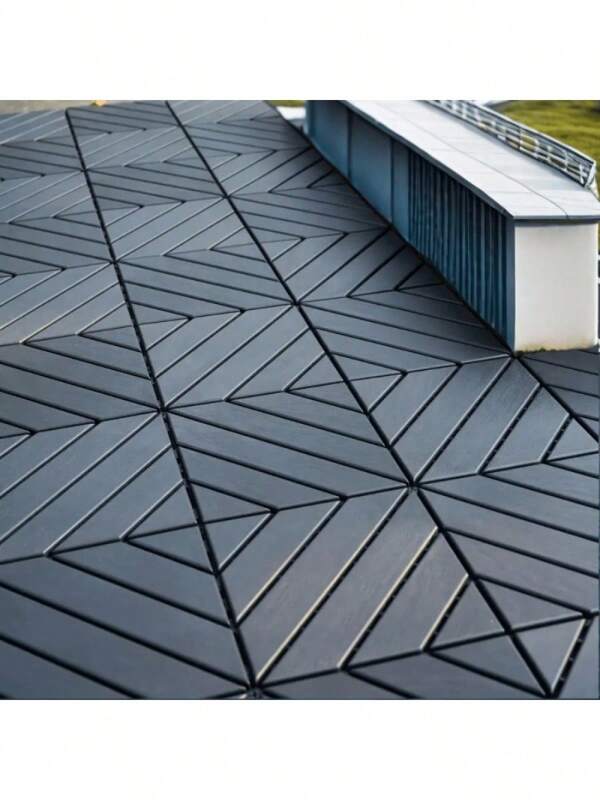 Plastic Interlocking Deck Tiles,44 Pack Patio Deck Tiles,12"X12" Square Waterproof Outdoor All Weather Use, Patio Decking Tiles For Poolside Balcony Backyard, Grey