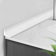 95/195CM Washbasin Countertop Waterproof Strip, Kitchen Countertop Waterproof Sticker, Wall Waterproof Strip, Bathroom Waterproof, Kitchen Decoration, Home Decoration, Need To Be Glued For Better Results! Home Bathroom Decor Summer Back To School