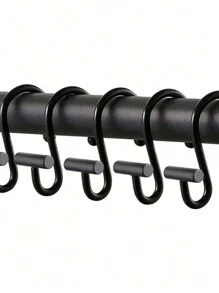 1/3pcs No Punch Hook Iron Alloy Shower Curtain Hook, Fashionable Solid Color Shower Curtain Hook For Bathroom,Nail Holder Key,Floating Shelf,Organiser,Christmas,Christmas Decorations,Hooks,Door Hanger,Bedroom,Hanger,Wall Hanger,Wall Hook, Key Holder,Key Holder Wall,Key Hanger