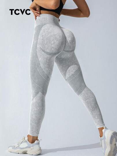 TCVC Mallas de mujer de cintura alta, unicolor, ajuste ceñido, mallas deportivas elásticas, pantalones de yoga de cintura alta estilizantes, para entrenamiento en interior y exterior