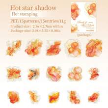 have a good day 1 Gói 15 Miếng Dán Dập Màu Nước Pha Trộn Màu Vàng Trang Trí Ốp Điện Thoại Thẩm Mỹ Sổ Lưu Niệm Tự Làm Nhật Ký Thủ Công Sổ Ghi Chép Nhật Ký Vật Liệu Văn Phòng & Trường Học - 1 gói hàng - Xem 14