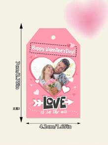 36 piezas Etiquetas personalizadas para regalos con tema del Día de San Valentín, etiquetas de regalo personalizables con texto, etiquetas colgantes DIY para el Día de San Valentín, decoraciones de etiquetas de papel para regalos, decoraciones colgantes para cajas de regalo, accesorios para regalos de bodas y cumpleaños, adecuado para embalaje de regalos, bodas, ocasiones festivas, embalaje de regalos de amor para el Día de San Valentín, decoraciones colgantes para embalaje de repostería
