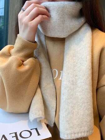 1pc Unisex Solid Color Neck Gaiter Scarf, Versatile For Parties, Driving, Cycling, Hiking, Writing, Suitable For Christmas, Halloween Accessories, Autumn/Winter