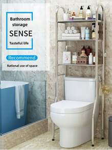 Scaffale a 3 ripiani in acciaio inossidabile per il bagno, scaffale per lavatrice a più livelli, organizzatore magico per il bagno, decorazione estiva per la casa e il ritorno a scuola