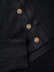 Suéter para Mujer de Manga Larga con Botones - Negro - Ver 3