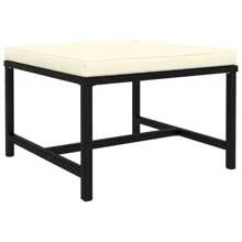 Stylish Black Poly Rattan 3 Piece Outdoor Sofa Set With Cushions Comfortable Modern Patio Furniture