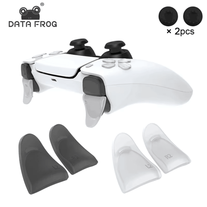 DATA FROG Botões de gatilho estendidos DATA FROG para controle PlayStation 5, extensor de gatilho L2 R2 e acessórios para tampa de tecla do D Pad somente para PlayStation 5