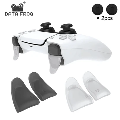  DATA FROG Extended Trigger Buttons For PlayStation 5 Controller L2 R2 Trigger Extender And D Pad Key Cap Accessories Only For PlayStation 5