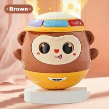 Jouet musical à bascule singe | Jouets pour bébés de 6 à 12 mois, jouet à bascule coloré qui cligne des yeux pour tout-petits de 6 mois et plus, jouets musicaux avec projecteur lumineux pour bébés de 12 à 18 mois, jouets pour le temps passé sur le ventre pour nourrissons