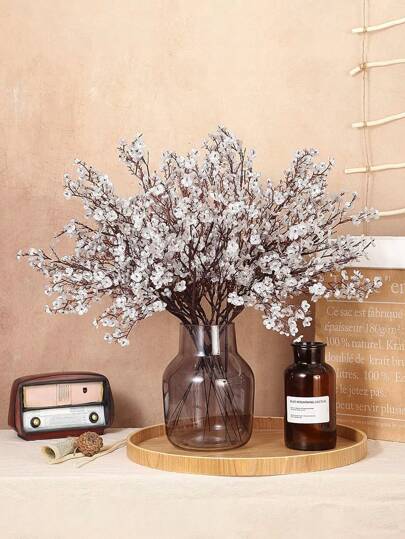 1pc Starry Fake Flowers, Artificial Baby Breath Flowers Home Decoration, DIY Handmade Materials, Party, Wedding, Holiday Decoration Flowers