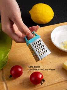 1pc Stainless Steel Mini Cheese Grater, Creative Random Color Small Box Graters For Kitchen Slicer, Ginger, Vegetable - Multicolor - View 5