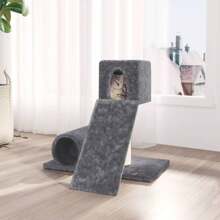 Dark Grey Cat Tree With Sisal Scratching Post 59 Cm Multi Level Activity Center For Cats And Kittens Home Bathroom Decor Bath Rug Floor Carpet Outdoor Rug Door Mat Fall Decor Bathroom Accessories Back To School Entryway Decor - Grey - View 1