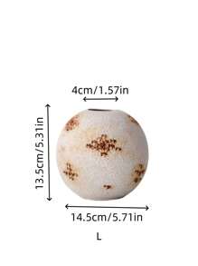 Questo vaso sferico dorato leggero e di lusso è adatto per essere posizionato in soggiorni, sale da pranzo, studi, corridoi e altri spazi... - Beige - Visualizzare 6