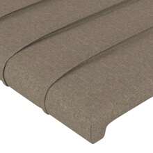 vidaXL Tête de lit à LED Taupe 200x5x78/88 cm Tissu