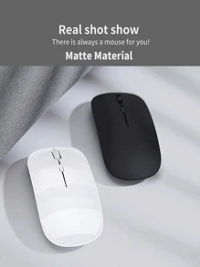 Mouse wireless Bluetooth pentru laptop, iPad, compatibil cu iPhone (IOS 13.1.2 și versiuni ulterioare), mini mouse silențios compatibil cu Android/Windows/Linux (negru)