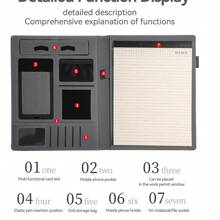 Customize Your Name A4 Folder Office Storage Business Leather Official Document Manager Folder Contract Signing Book Office Supplies,Back To School,School Supplies - A4 - View 3