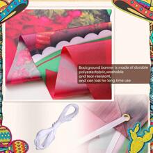Background Of Mexican Carnival Photography Studio - Vibrant And Eye-Catching Mexican Couple Party Decoration Backdrop Fabric