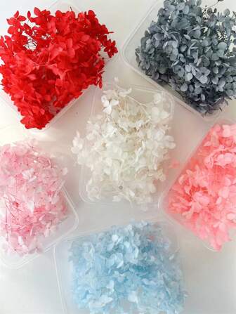 1 盒 120 件经典永恒绣球花干花，非常适合真正的干花 DIY 工艺、家居装饰 DIY 手工艺品