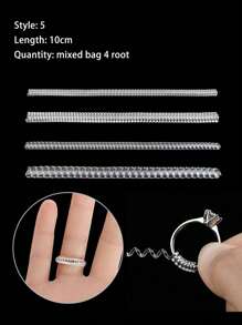 beadia 4 Bộ điều chỉnh nhẫn vô hình - Vừa vặn thoải mái & Chống trầy xước, Thích hợp cho bộ điều chỉnh nhẫn lỏng, Dễ đeo, Nhựa bền, Gần như phù hợp với mọi loại nhẫn - Trong sáng - Xem 7