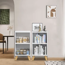 Buros para Recamara Minimalista, Mesa de Noche para Recámara, Buró de Cama Mesita de Noche Modernos Muebles para Recamara Sala Dormitorio Sálon (Blanco) - Blanco - Ver 2