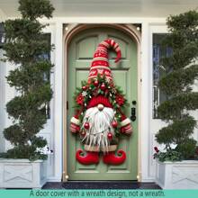 1pc Gnome Door Hanging Banner - Polyester, Multipurpose, No Electricity Required, Festive Decoration Picture For Indoor Use, Ideal For Home & Holiday Decor, Fits Standard Doors 71x35 Inches Best Gifts Birthday Home Decor Christmas Decorations Room Decor Christmas