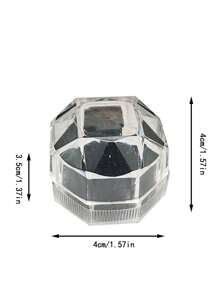 翻盖透明水晶盒小八角戒指耳环包装盒亚克力首饰收纳盒女士返校礼物