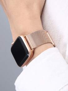 1 pieza Banda de reloj de acero inoxidable estilo Milán, compatible con Apple Watch 38mm/40mm/41mm/42mm/44mm/45mm/46mm/49mm, se ajusta a Ultra/Series 11/10/9/8/7/6/5/4/3/2/1SE, correa unisex brillante para smartwatch de negocios, pulsera de repuesto con cierre magnético elegante, regalo elegante para cumpleaños, Navidad - 42/44/45(M) - Ver 14