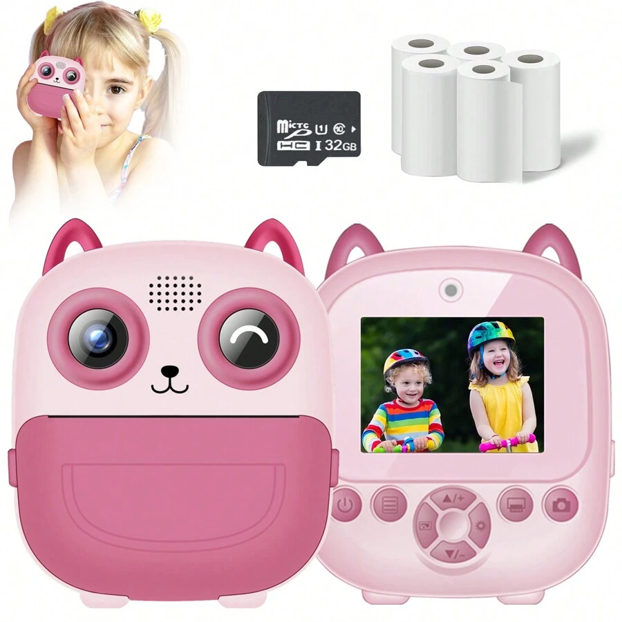 Kinder-Digitalkamera Für Mädchen & Jungs (3–10 Jahre) – 1080P HD, 2-Zoll-Display, Inkl. 32 GB TF-Karte & Webcam-Funktion