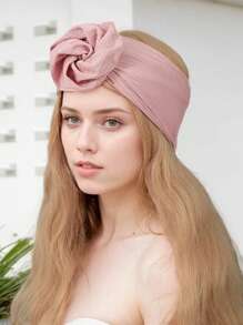 1pc Casual Style Solid Fabric Knot Headband Valentines - Multicolor - View 8