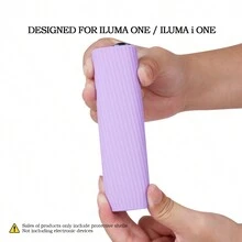 适用于 IQOS ILUMA ONE/ILUMA I ONE 的硅胶保护套，360° 全方位保护，马卡龙色硅胶材质，斜纹纹理，亲肤防滑，防摔，男女通用，吸烟者的理想配件，适合作为各种节日礼物。