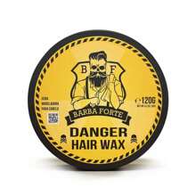 Pomada Modeladora Danger Cera Efeito Brilho 120g Barba Forte - Amarelo - Visão 1