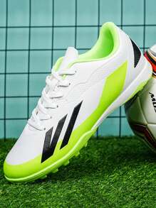 Scarpini da calcio/football per giovani e adulti con tacchetti lunghi in TPU + tacchetti corti in gomma, scarpe sportive con allacciatura, bassa per partite e allenamenti