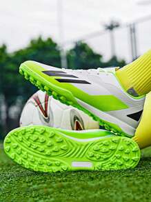 Scarpini da calcio/football per giovani e adulti con tacchetti lunghi in TPU + tacchetti corti in gomma, scarpe sportive con allacciatura, bassa per partite e allenamenti