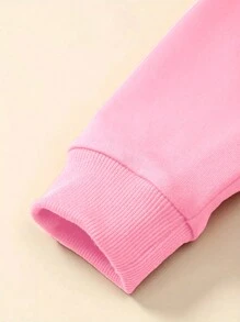 Conjunto de 2 peças de roupa de Natal para meninas - "MFRRY" com estampa de letras, moletom de manga comprida e calças flare estampadas por toda parte, casual, outono/inverno