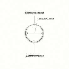 1 Pair Stainless Steel Round Hoop Earrings/Nose/Lip Rings, Suitable For Women, Men, Girls, Everyday And Party Wear Piercing Circular Design, Cute/Sexy Style