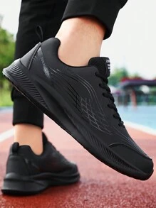 Men's Low-Top Lace-Up Casual Sneakers, Fashionable, Versatile, Suitable For All Seasons, Running & Sports Activities