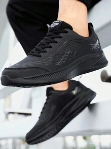 Men's Low-Top Lace-Up Casual Sneakers, Fashionable, Versatile, Suitable For All Seasons, Running & Sports Activities