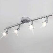 Spot de plafond orientable, plafonnier 4 LED, spot mural, lumière brillante, design contemporain
