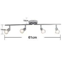 Spot de plafond orientable, plafonnier 4 LED, spot mural, lumière brillante, design contemporain