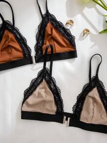 5pcs/Set Women's Front Closure Lace Patchwork Comfortable Lingerie Bras - Multicolor - View 6