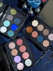 GIRLCULT GIRLCULT Hallucination Eyeshadow Palette 58 Blue Mountain Chameleon & Metallic Highly Pigmented Eye Makeup Palette, Matte Shimmer Metallic Eyeshadow Pallet Long Lasting Blendable Natural Colors,GIFT, 8g/0.28oz
