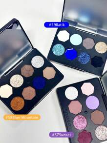 GIRLCULT GIRLCULT Hallucination Eyeshadow Palette 58 Blue Mountain Chameleon & Metallic Highly Pigmented Eye Makeup Palette, Matte Shimmer Metallic Eyeshadow Pallet Long Lasting Blendable Natural Colors,GIFT, 8g/0.28oz
