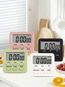 1 Pc Versatile Digital Kitchen Timer With Alarm Clock - Count Up & Down, 24-Hour Display, Memory Function, Large LCD, Magnetic/Stand Options For Cooking, Baking, Study & Gym,No Battery Included